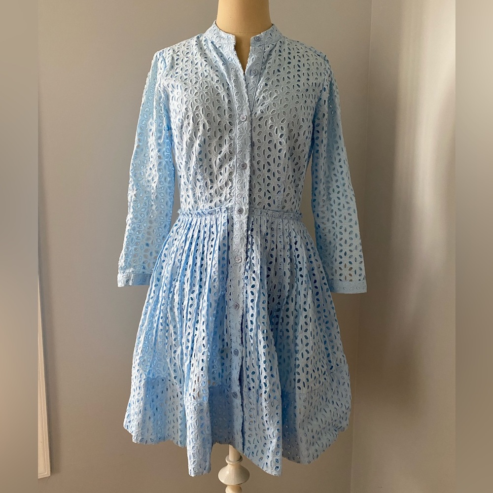 Michael Kors light blue eyelet lace dress